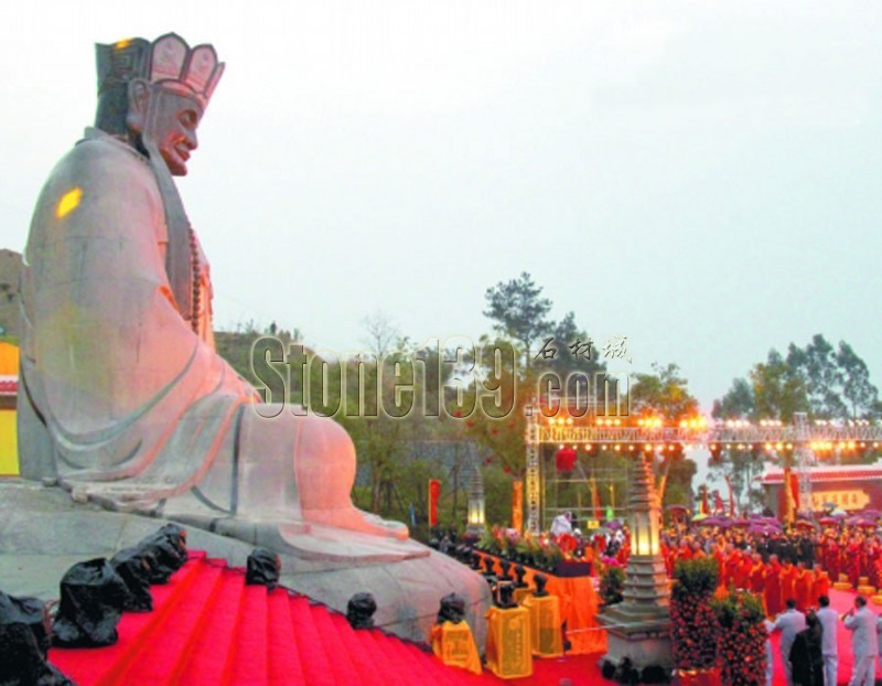 9.9米清水祖師石雕像安溪落成