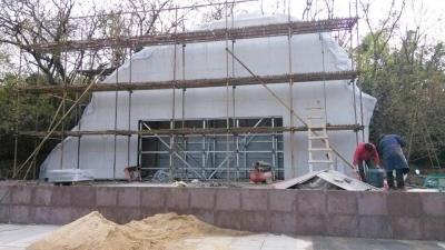 揚州“鑒真東渡”群雕巨石背景