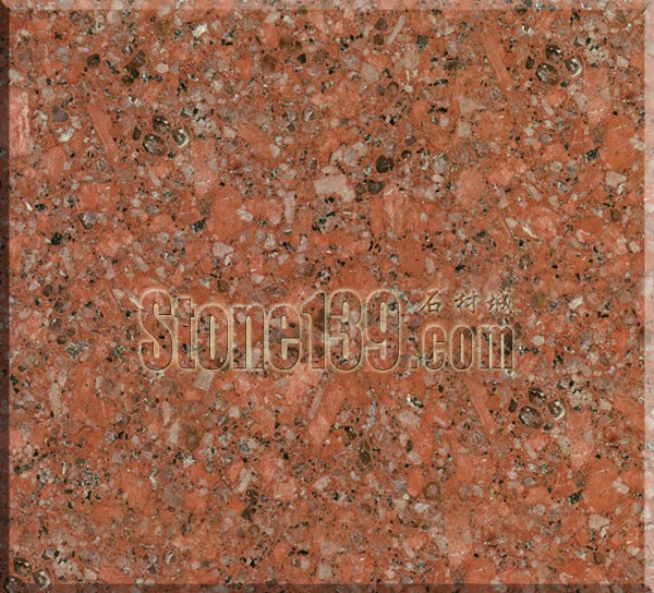 花崗巖映山紅、代代紅和光澤紅以及光澤珍珠紅石材的比較