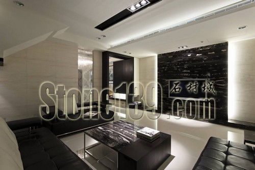 銀白龍大理石-黑白色天然石材精品