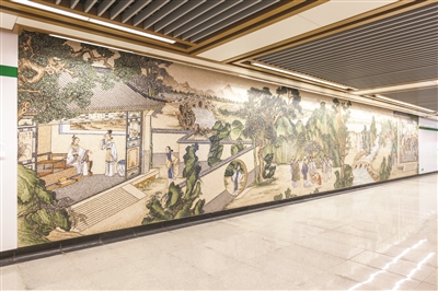 南京地鐵站3號線的石材文化墻(圖文)2