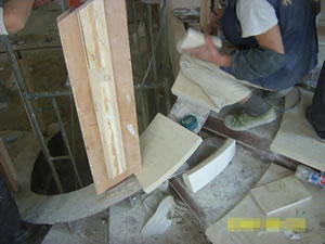 石材造的旋轉樓梯工藝