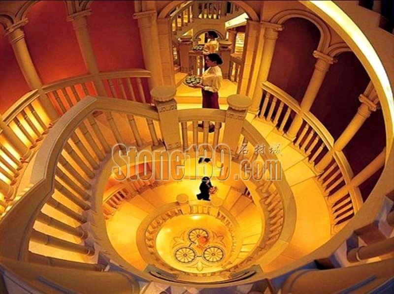 石材造的旋轉樓梯工藝