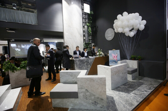 江西雅高礦業2015廈門石材展展廳現場圖片