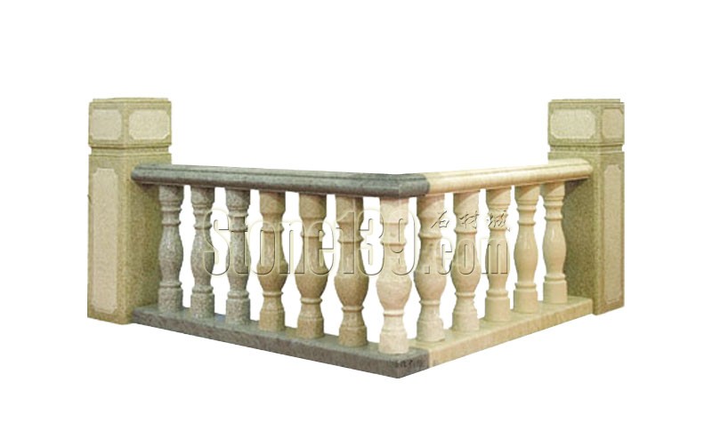 廣和石材花崗巖仿形欄桿產品