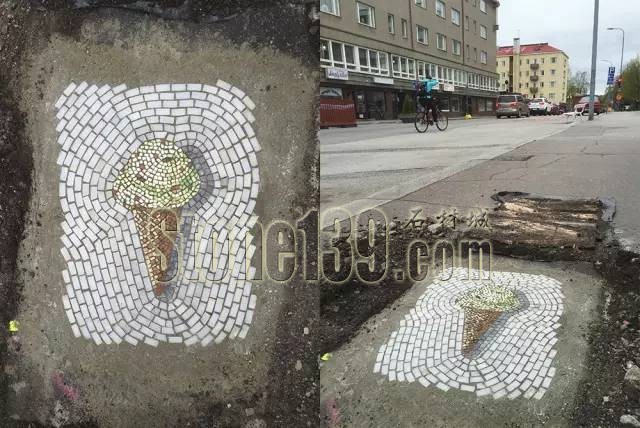 用馬賽克藝術來“填坑”看完我也是醉了（多圖）