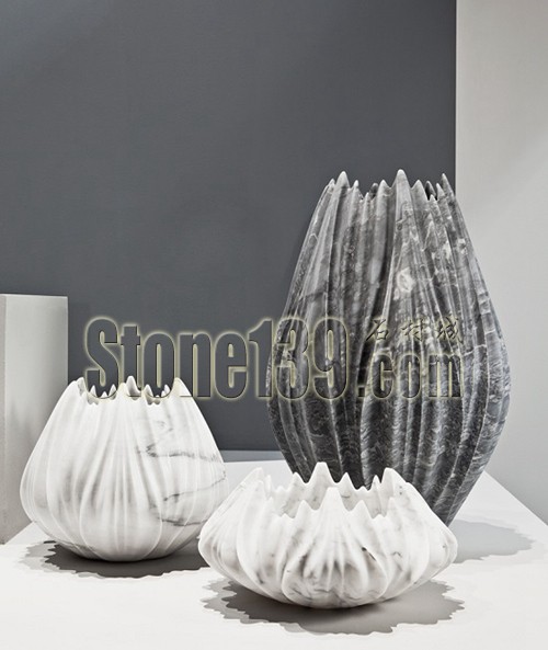 意大利石器家具品牌Citco系列大理石花盆(多圖)