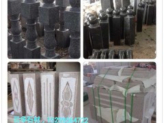 黑色石材欄桿 花崗巖護欄 仿形欄桿石材供應
