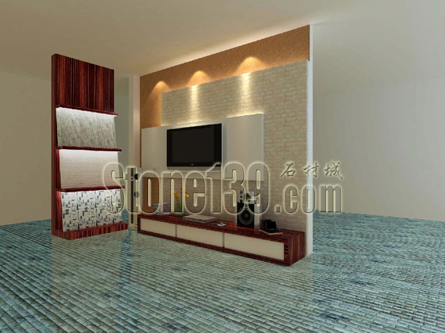 家裝石材馬賽克背景墻應用(客廳電視背景臥室床頭背景)