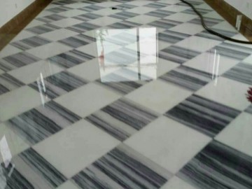 雪花白鋪地，白色大理石鋪地，大理石鋪地