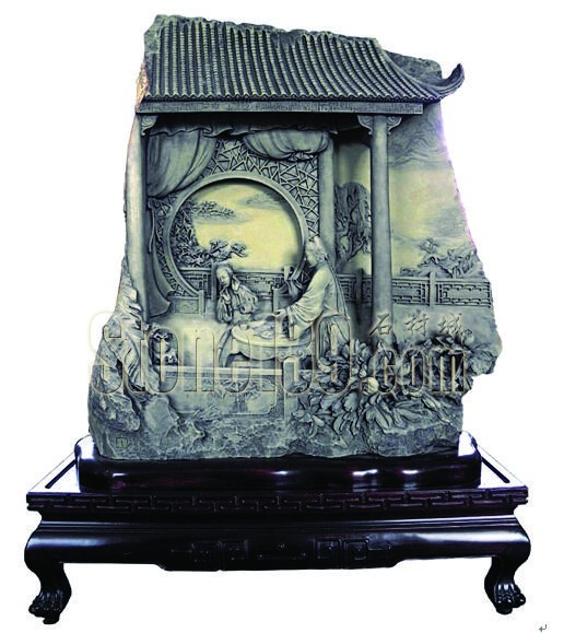 石雕《白蛇傳》□記者施曉平攝 石雕《白蛇傳》□記者施曉平攝