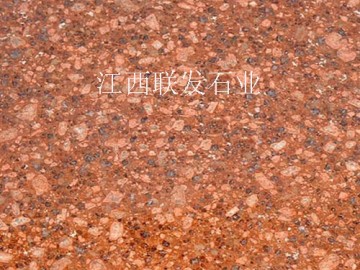 江西石材廠映山紅富貴紅光澤紅火燒板荔枝板光板石材加工生產
