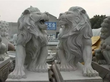 嘉祥鵬飛石業石雕大象麒麟動物群