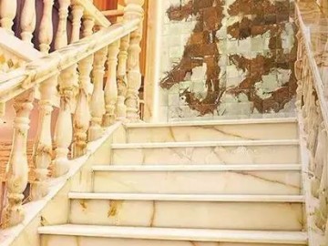 高端家裝 樓梯 背景墻馬賽克全石材裝飾