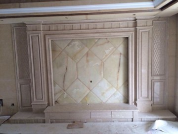 大理石電視背景墻 QL-029