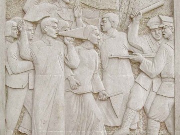 砂巖數控雕刻 歷史劇雕刻墻