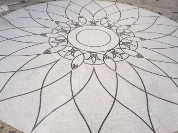 宜春珍珠白地鋪拼花應用