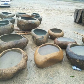 園林擺設 石材雕刻簡易魚缸