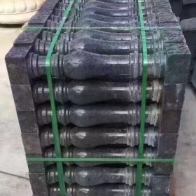 黑色花崗巖圓欄桿成品批發