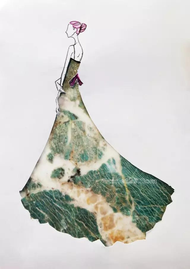 石材姑娘-這樣的裙子給我來一打 大理石紋理的裙子