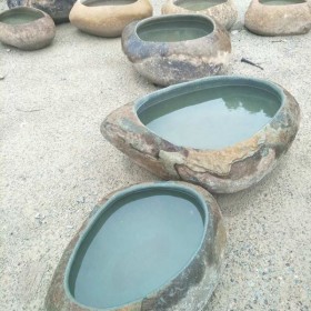 園林擺件 青石魚缸供應