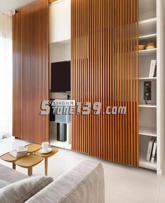 電視背景墻裝飾設計 不只一面石材墻壁這么簡單 電視背景墻