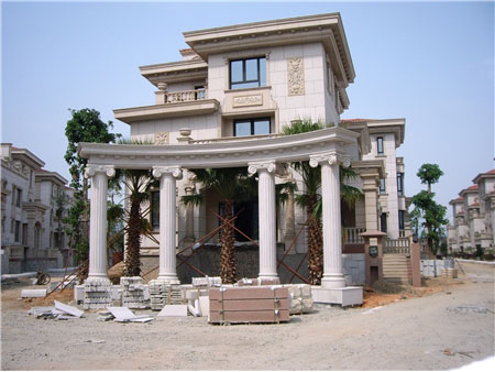 強盛石材主營石材異型板、圓柱、線條、工程板等加工產品