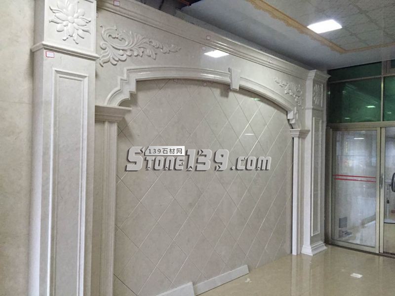 泉州鯉城區新峰社區大理石背景墻 西郊社區石材背景墻