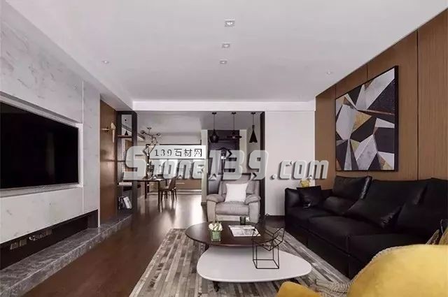 各種風格的石材電視墻讓人眼花繚亂