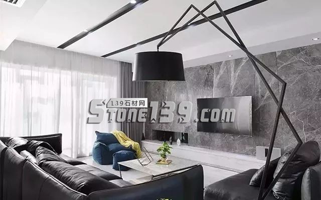 各種風格的石材電視墻讓人眼花繚亂