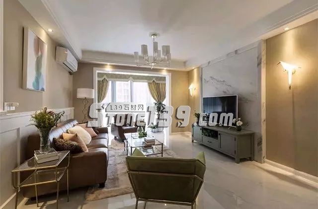 各種風格的石材電視墻讓人眼花繚亂