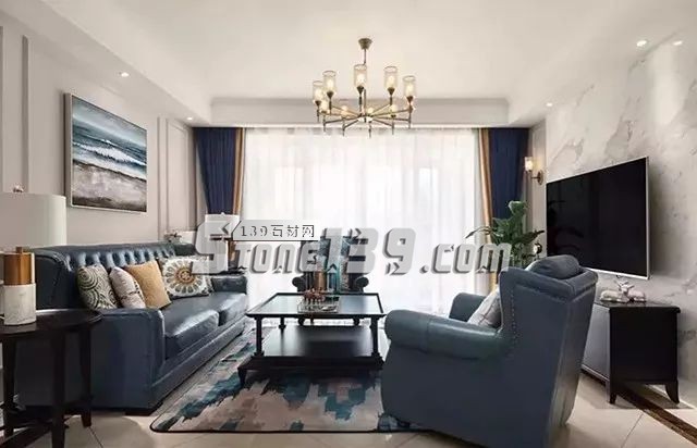 各種風格的石材電視墻讓人眼花繚亂