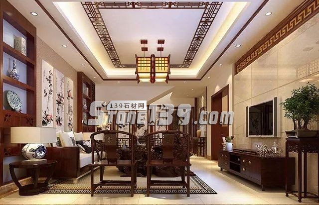 各種風格的石材電視墻讓人眼花繚亂