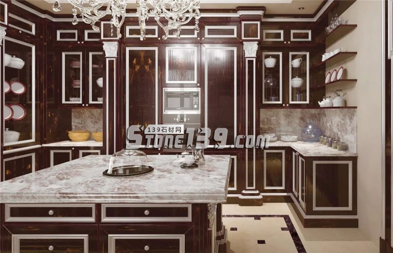 藝術品般的大理石廚房，做飯也可以很享受