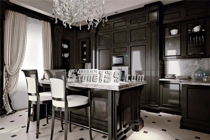 藝術品般的大理石廚房，做飯也可以很享受