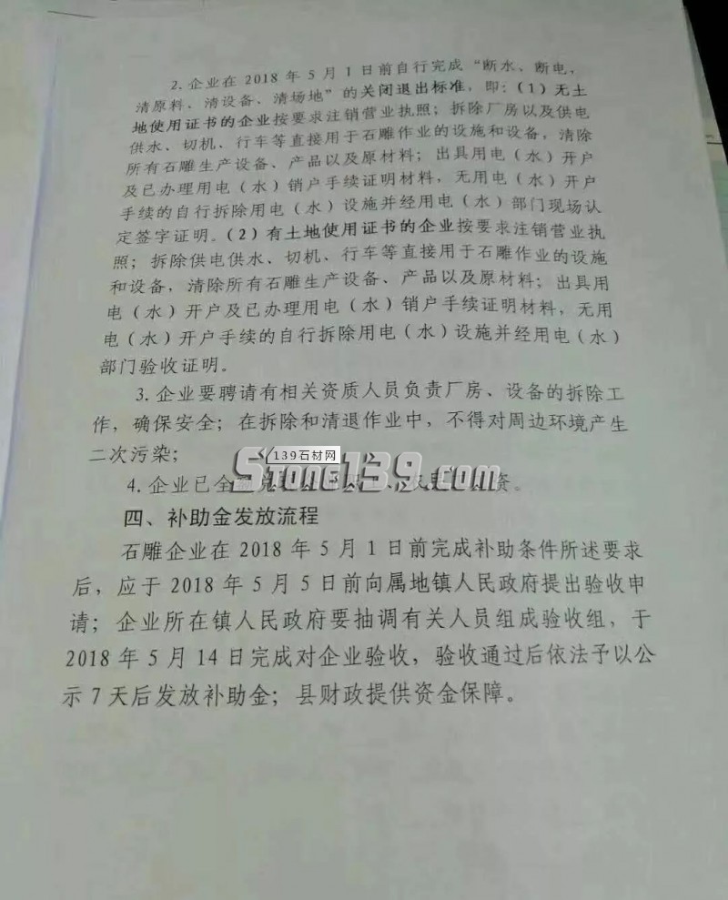 惠安石雕企業(yè)關(guān)閉退出「補助方案」