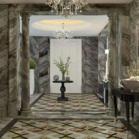 威尼斯棕大理石整體裝飾效果