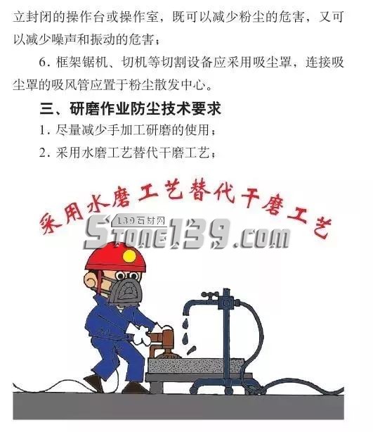石材加工過程中如何有效防塵？