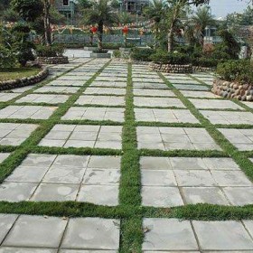 達州青石小區園林地鋪應用案例