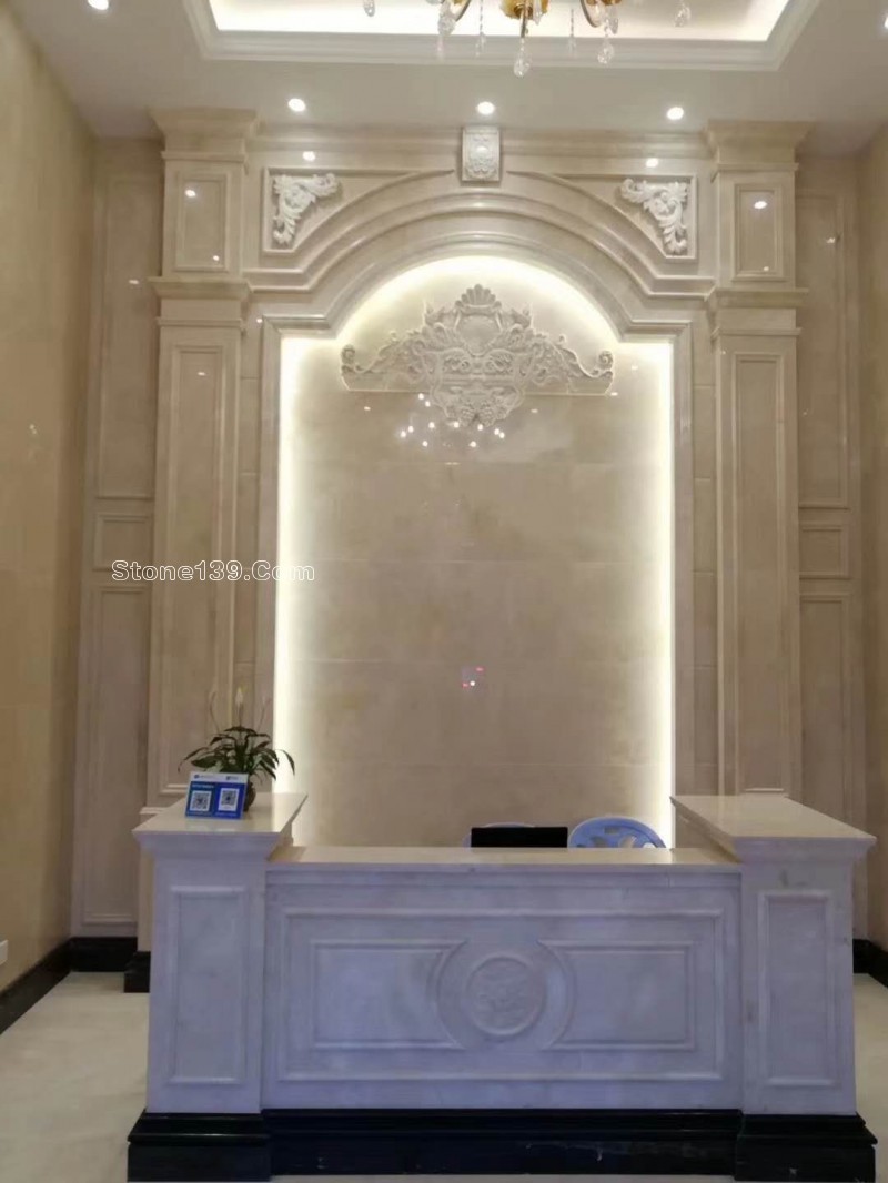 復式樓挑高躍層石材背景墻