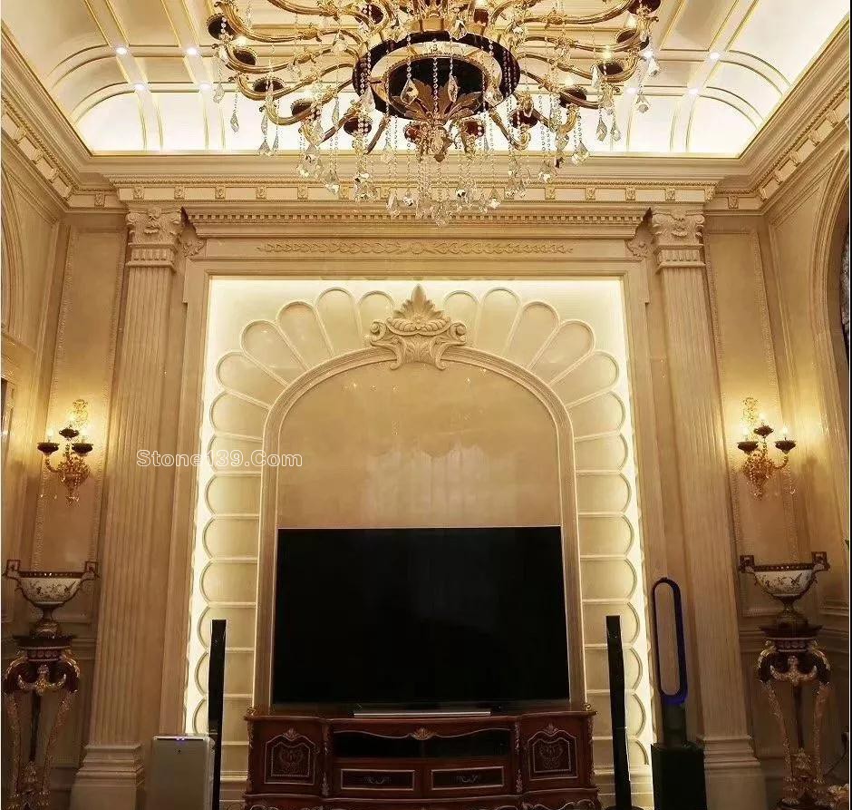 50款復式樓躍層挑高石材背景墻實景案例欣賞 復式樓挑高躍層石材背景墻