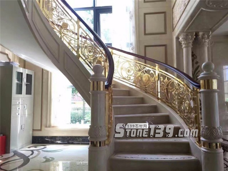 大理49款室內(nèi)大理石旋轉(zhuǎn)樓梯裝飾實例欣賞