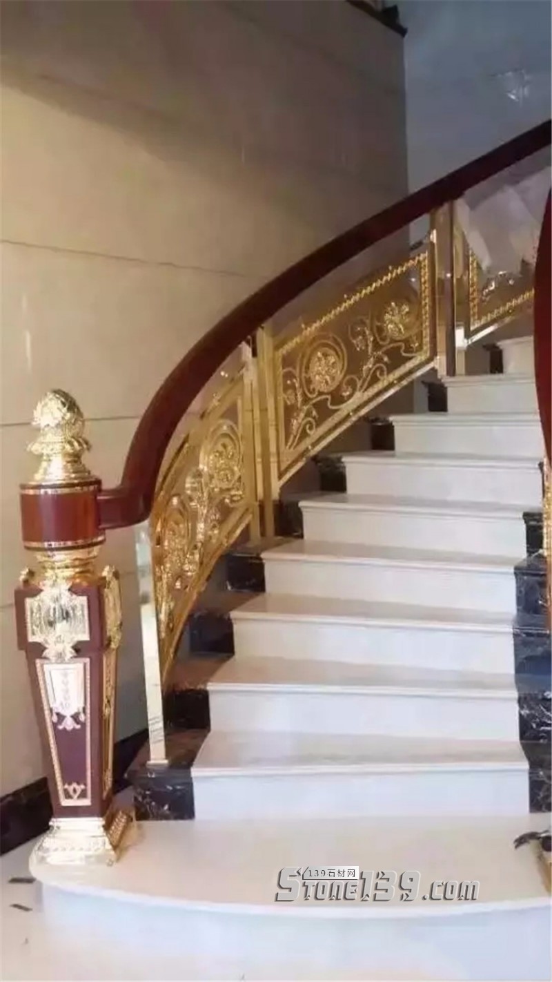 大理49款室內(nèi)大理石旋轉(zhuǎn)樓梯裝飾實例欣賞