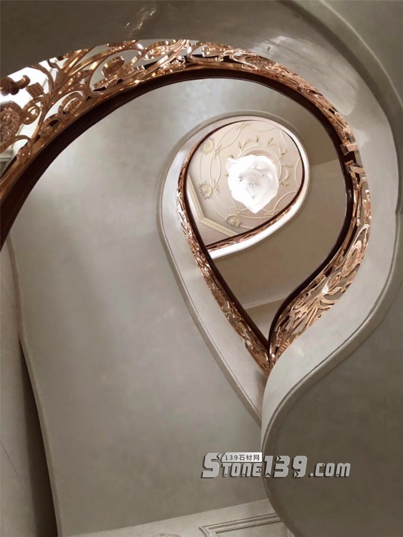 大理49款室內(nèi)大理石旋轉(zhuǎn)樓梯裝飾實例欣賞