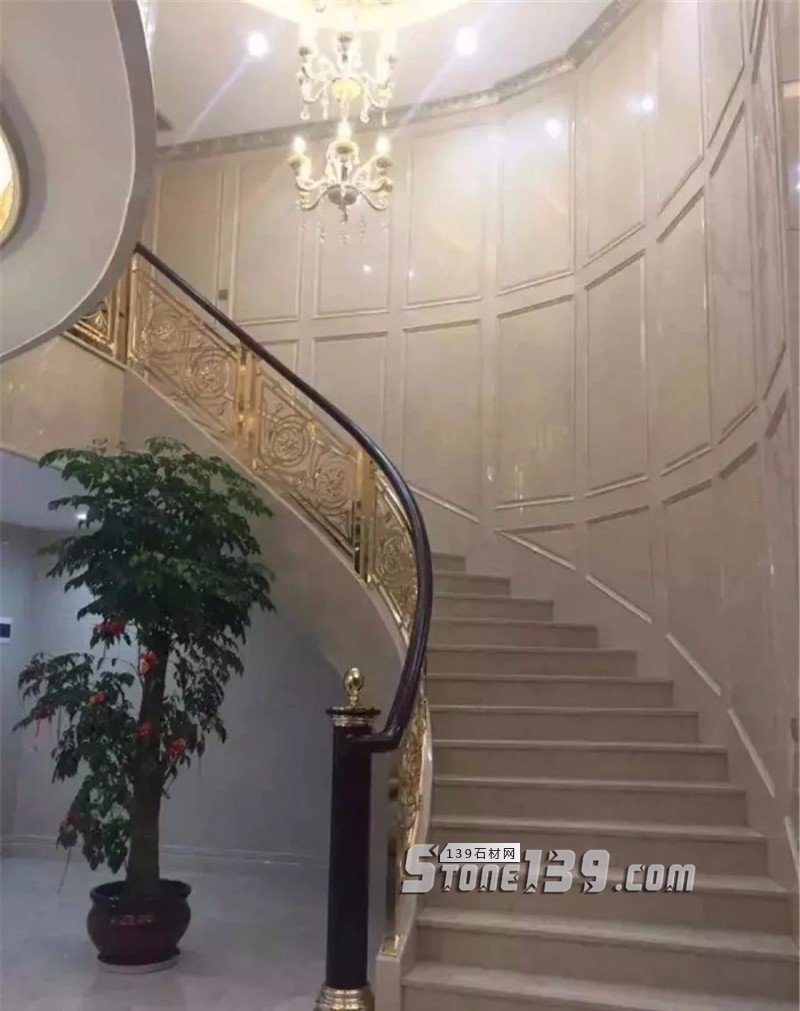 大理49款室內(nèi)大理石旋轉(zhuǎn)樓梯裝飾實例欣賞