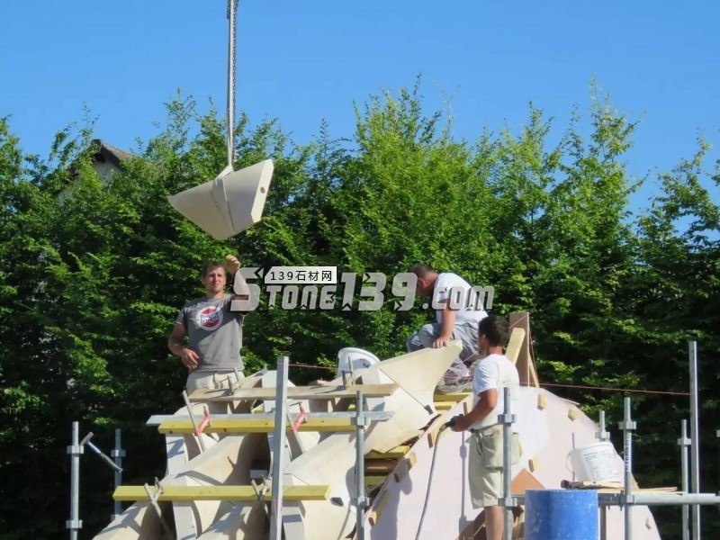 用(意大利)原石打造的拱形石材拋物線拱形預制結構