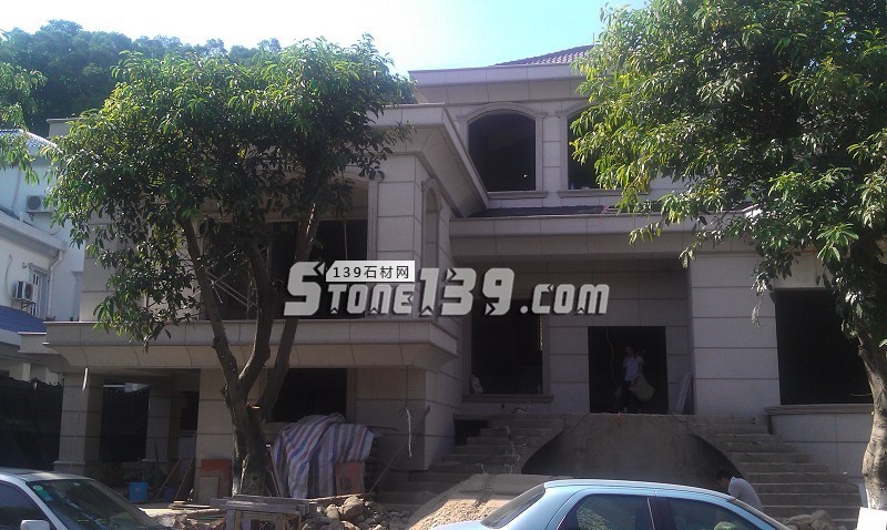 永定紅石材 別墅案例