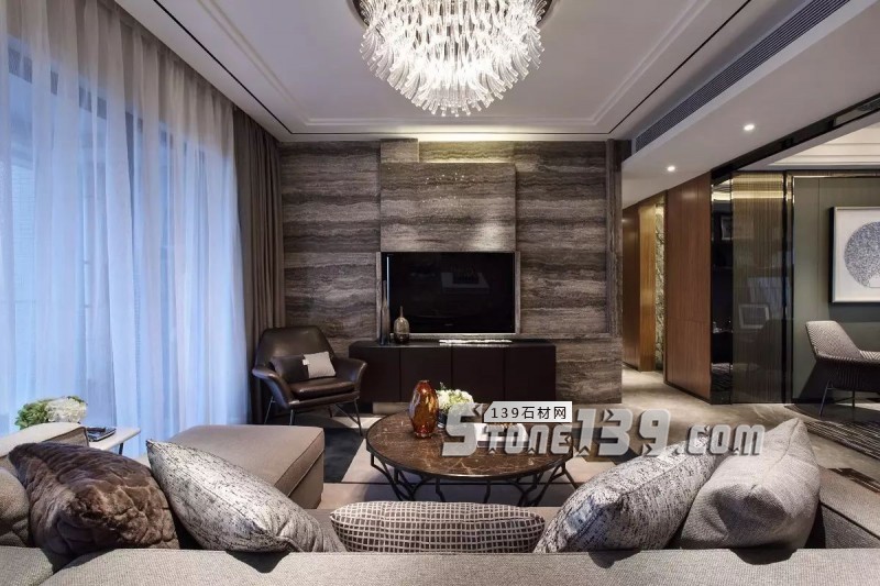 80后、90后年輕人鐘愛的大理石電視背景墻裝飾風格