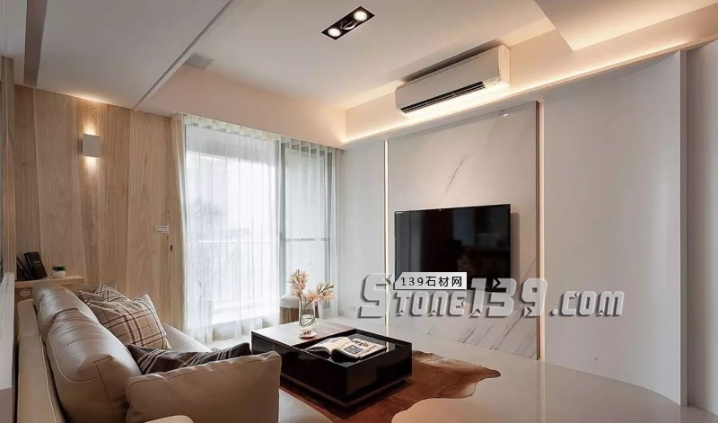 80后、90后年輕人鐘愛的大理石電視背景墻裝飾風格