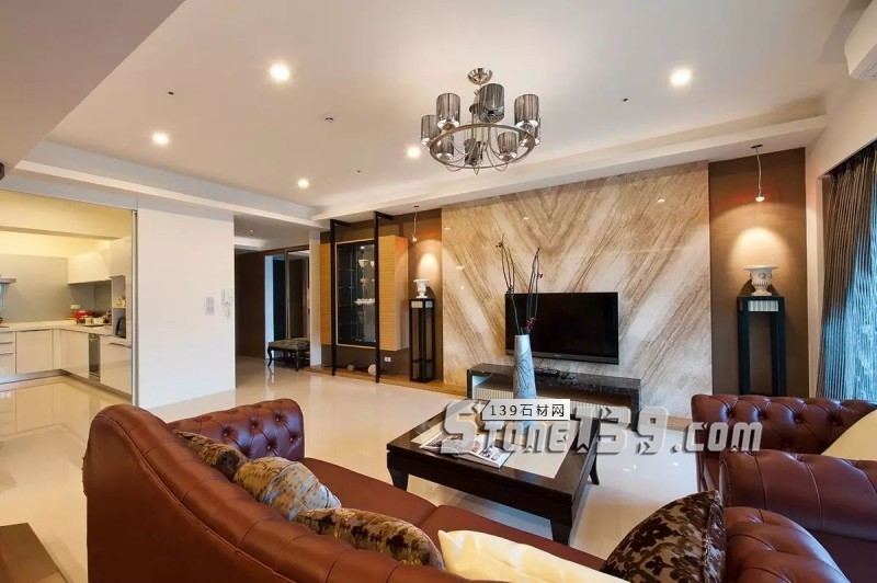80后、90后年輕人鐘愛的大理石電視背景墻裝飾風格